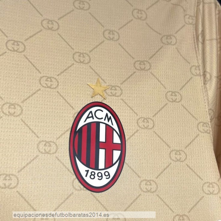 Nuevo Tailandia Especial Camiseta AC Milan 24/25 Amarillo Baratas